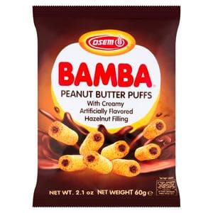 Osem Bamba Peanut Puffs with Creamy Hazelnut Filling 60g
