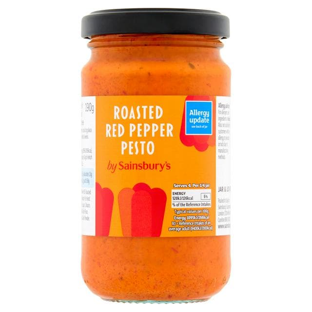 Sainsbury's Roasted Red Pepper Pesto 190g - gallery image 1