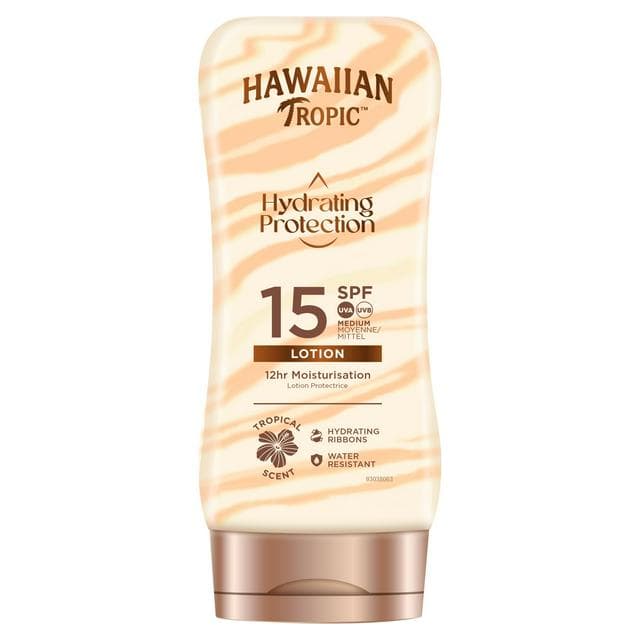 Hawaiian Tropic Hydrating Protection Sunscreen Lotion SPF 15 180ml - gallery image 1