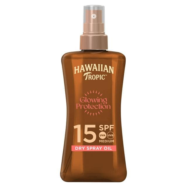 Hawaiian Tropic Glowing Protection Sunscreen Dry Oil SPF 15 200ml - gallery image 1