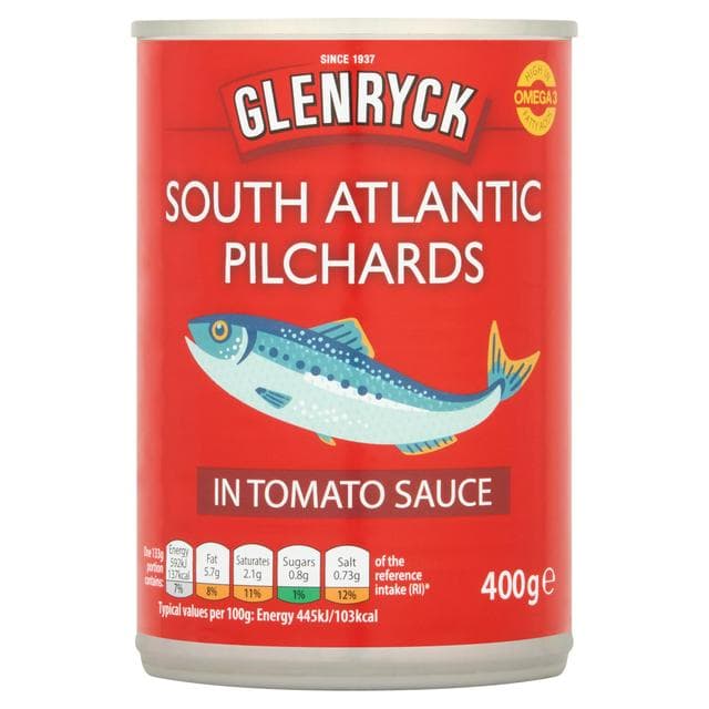 Glenryck 400g South Atlantic Pilchards in Tomato Sauce - gallery image 1