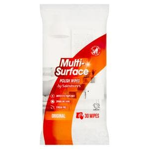 Sainsbury's Multi Surface Polish Wipes x30