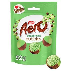 Aero Bubbles Peppermint Mint Chocolate Sharing Bag 92g