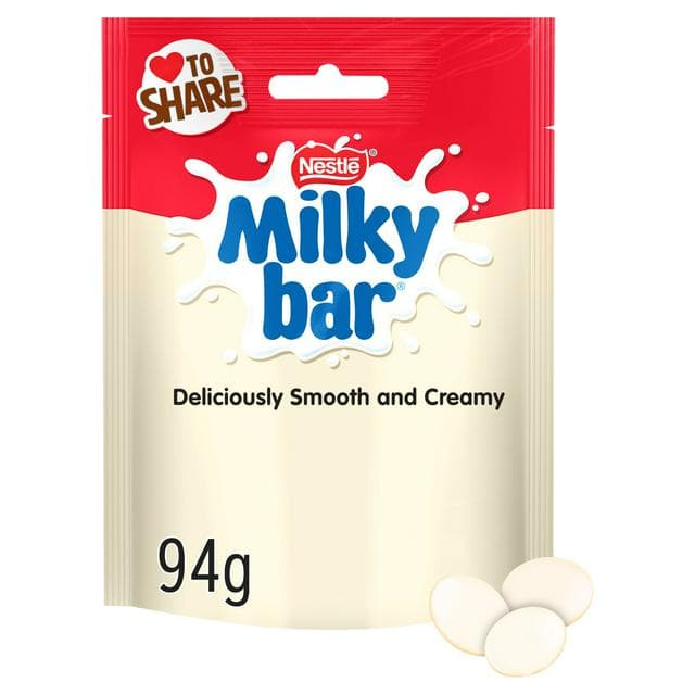 Milkybar White Chocolate Giant Buttons Sharing Bag 94g - gallery image 1