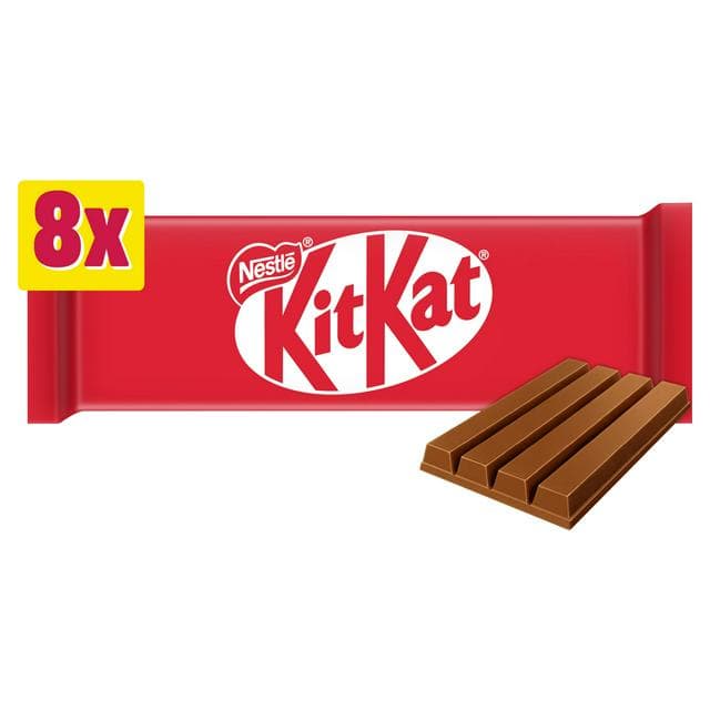 KitKat 4 Finger Milk Chocolate Biscuit Bar Multipack x8 332g - gallery image 1