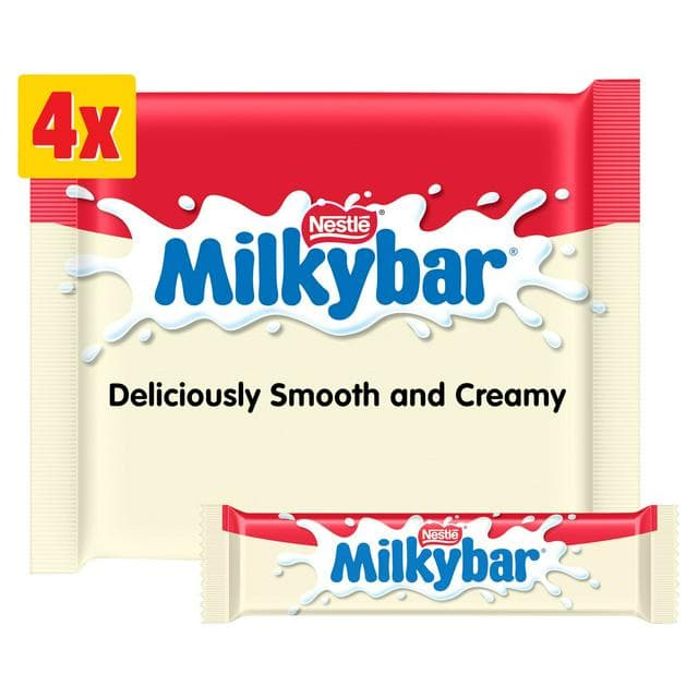 Milkybar White Chocolate Bar Multipack 4x25g - gallery image 1
