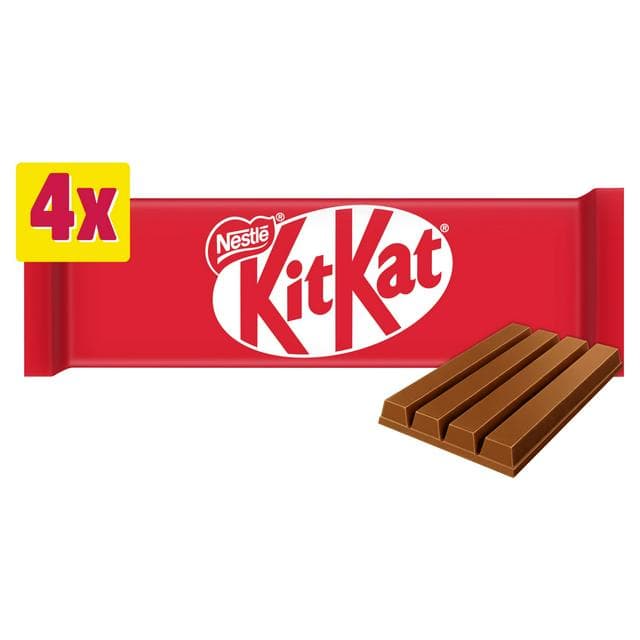 KitKat 4 Finger Milk Chocolate Biscuit Bar Multipack x4 41.5g - gallery image 1