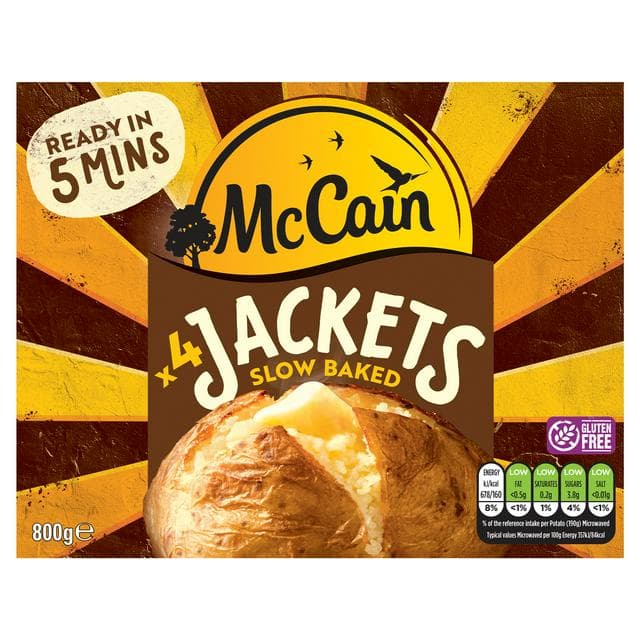 McCain x4 Slow Baked Jacket Potato 800g - gallery image 1