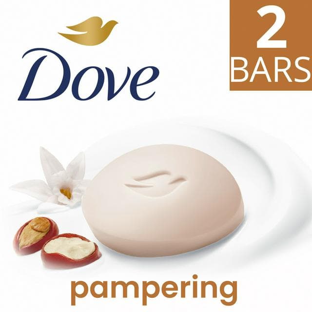 Dove 2 x 90g Pampering Shea Butter Beauty Bar Cream Soap - gallery image 1