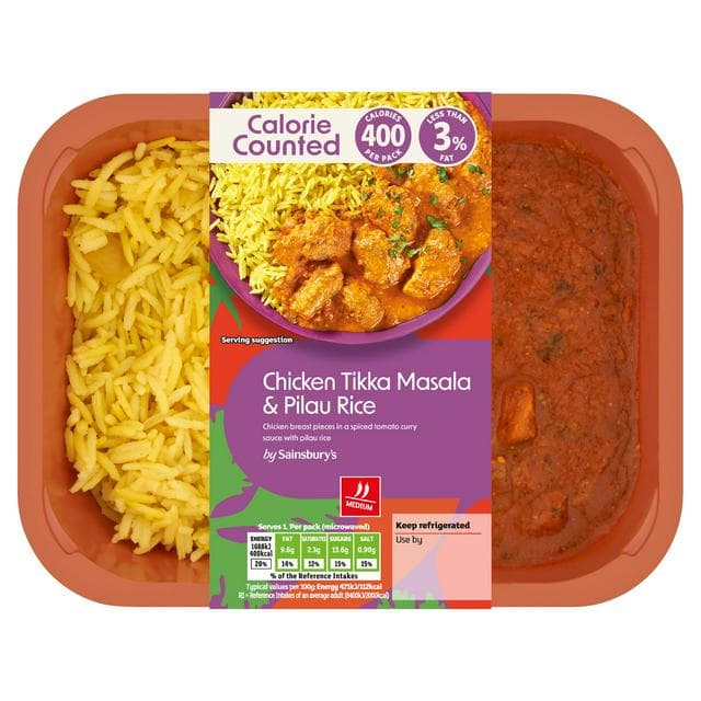 Sainsbury's Calorie Counted 380g Chicken Tikka Masala & Rice, Be Good To Yourself (Serves 1) - gallery image 1