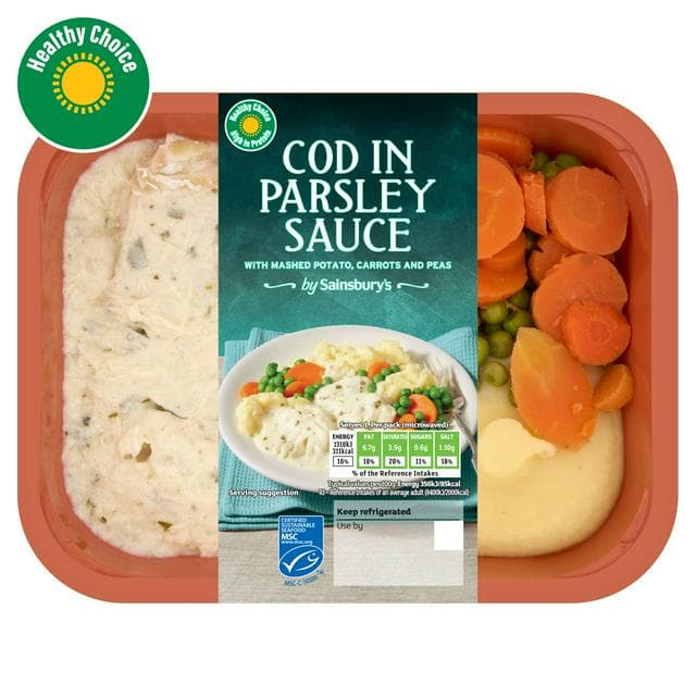 Sainsbury's Cod in Parsley Sauce 400g (Serves 1) - gallery image 1
