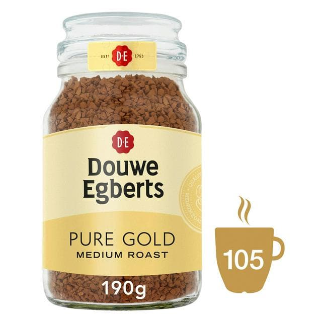 Douwe Egberts Pure Gold Instant Coffee 190g - gallery image 1