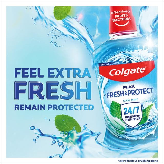 Colgate Plax Cool Mint Mouthwash Alcohol Free 500ml - gallery image 4