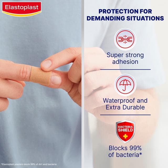 Elastoplast Extra Tough Waterproof Plasters x12 - gallery image 2