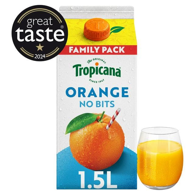 Tropicana Smooth Orange Fruit Juice 1.5L - gallery image 1