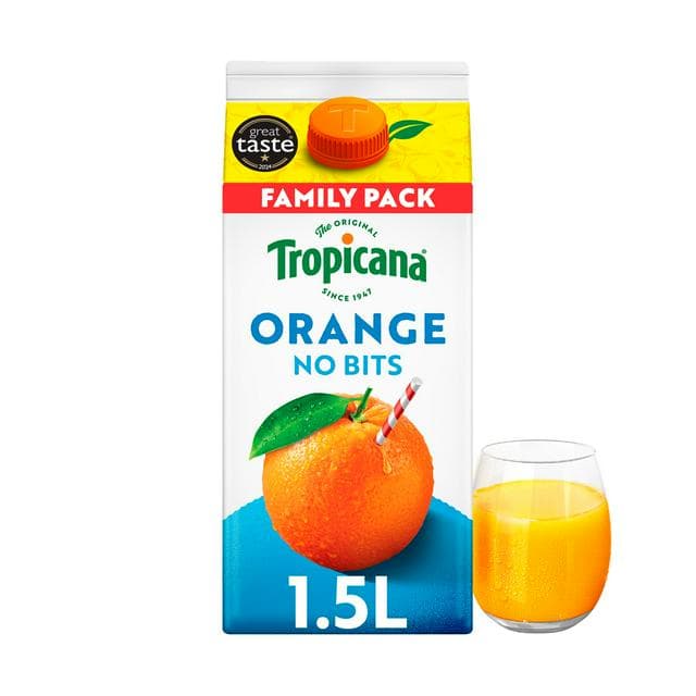Tropicana Smooth Orange Fruit Juice 1.5L - gallery image 1