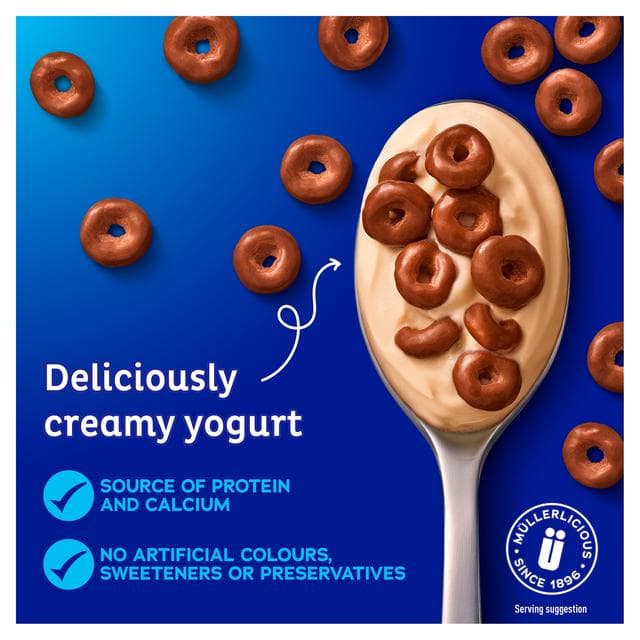 Muller Corner Toffee Yogurt with Chocolate Hoops 124g - gallery image 3