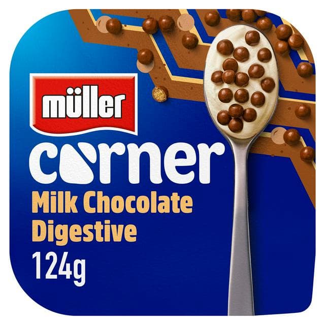 Muller Corner Vanilla Yogurt With Chocolate Digestive Biscuits 124g - gallery image 1
