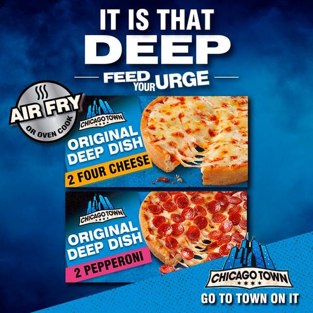 Chicago Town Deep Dish Pepperoni Pizzas x2 (320g) - gallery image 2