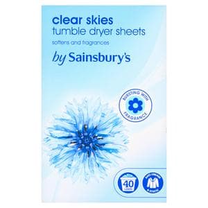 Sainsbury's Clear Skies Tumble Dryer Sheets Loads x40