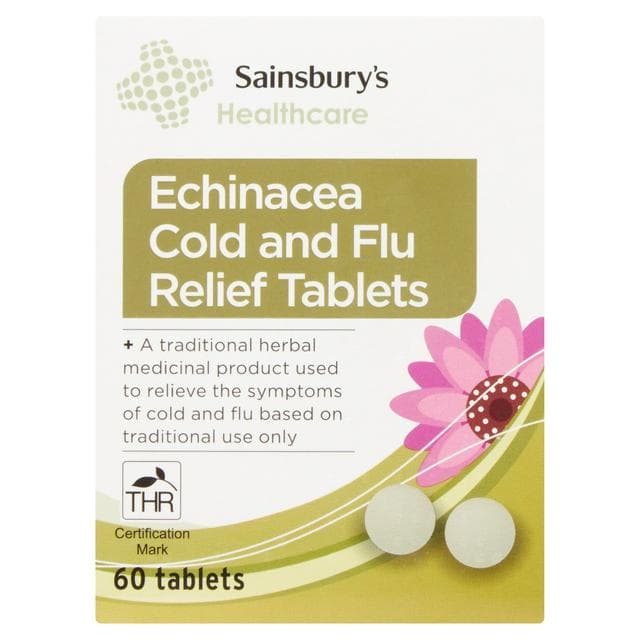 Sainsbury's Echinacea Cold & Flu Relief x60 - gallery image 1