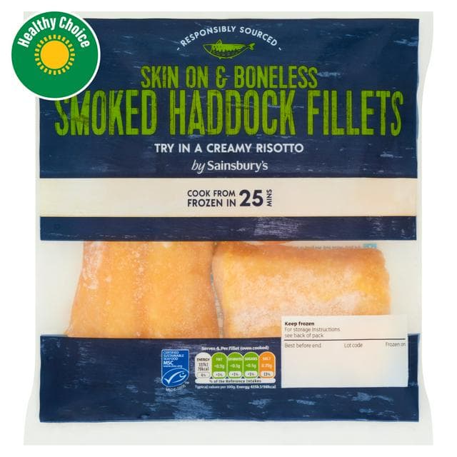 Sainsbury's Skin On & Boneless Smoked Haddock Fillets 360g - gallery image 1