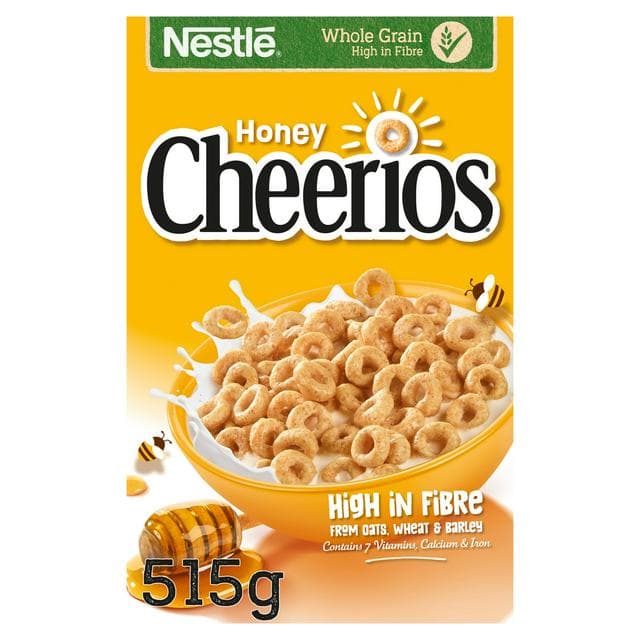 Nestle Cheerios Honey Cereal 515g - gallery image 1