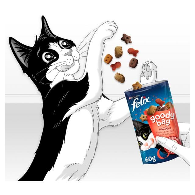 Felix Goody Bag Cat Treats Mixed Grill 60g - gallery image 4