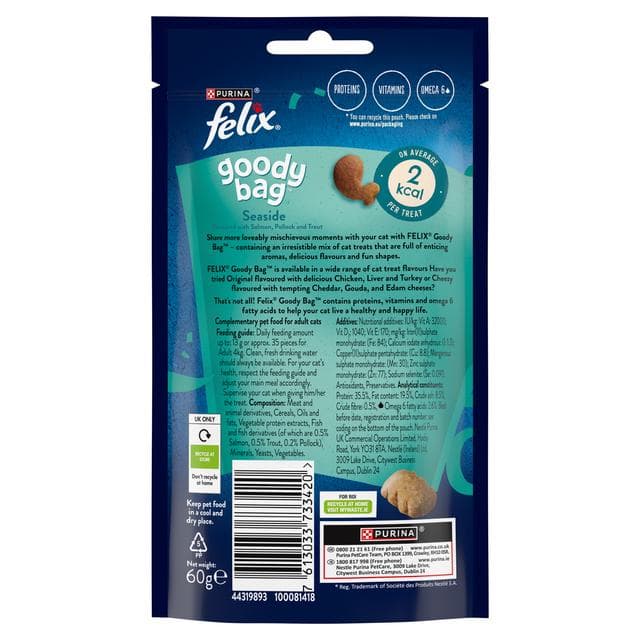 Felix Goody Bag Cat Treats Seaside Mix 60g - gallery image 2