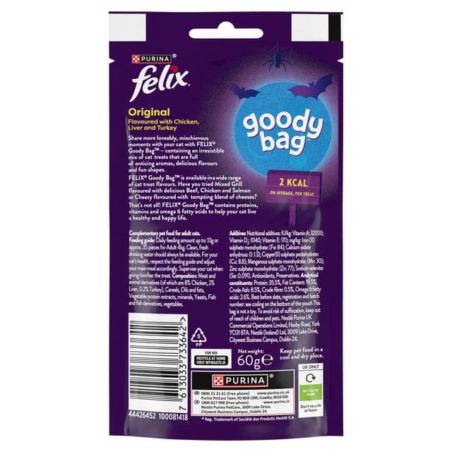 Felix Goody Bag Cat Treats Original Mix 60g - gallery image 2