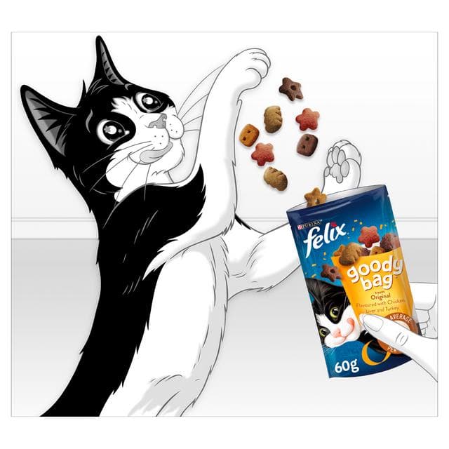 Felix Goody Bag Cat Treats Original Mix 60g - gallery image 4