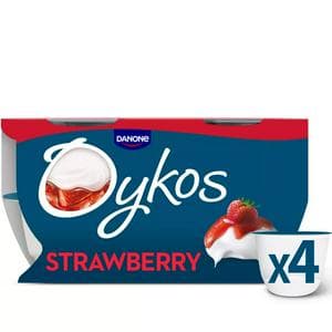 Oykos Strawberry Luxury Greek Style Yogurt 4x110g