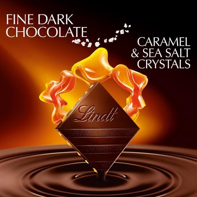 Lindt Excellence Dark Caramel and Sea Salt Chocolate Bar 100g - gallery image 2