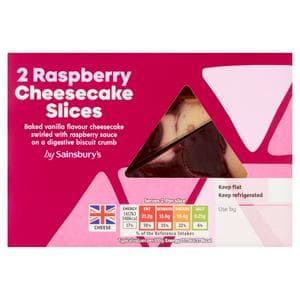 Sainsbury's 2 x 90g Raspberry Cheesecakes