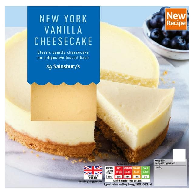Sainsbury's New York Vanilla Cheesecake 500g - gallery image 1