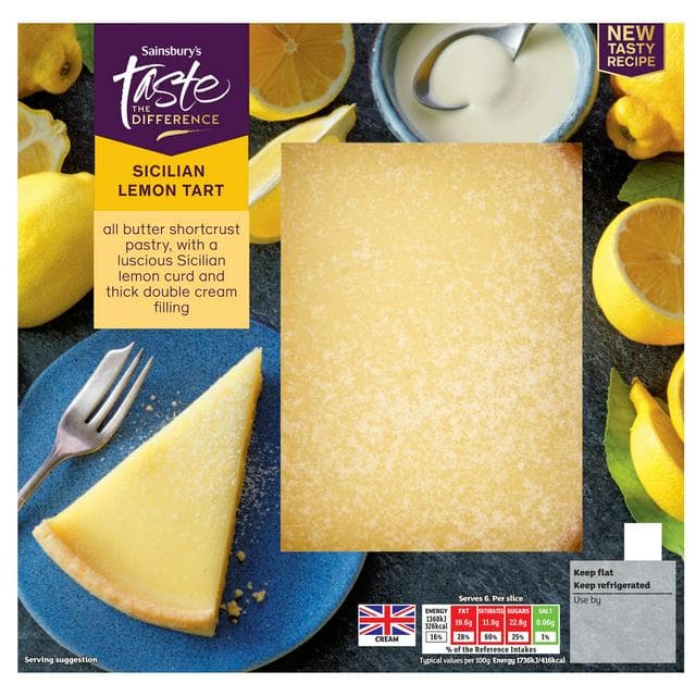 Sainsbury's 460g Sicilian Lemon Tart, Taste the Difference - gallery image 1