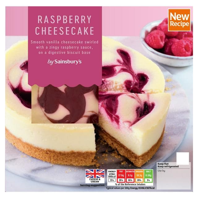 Sainsbury's 500g Raspberry Cheesecake Dessert - gallery image 1