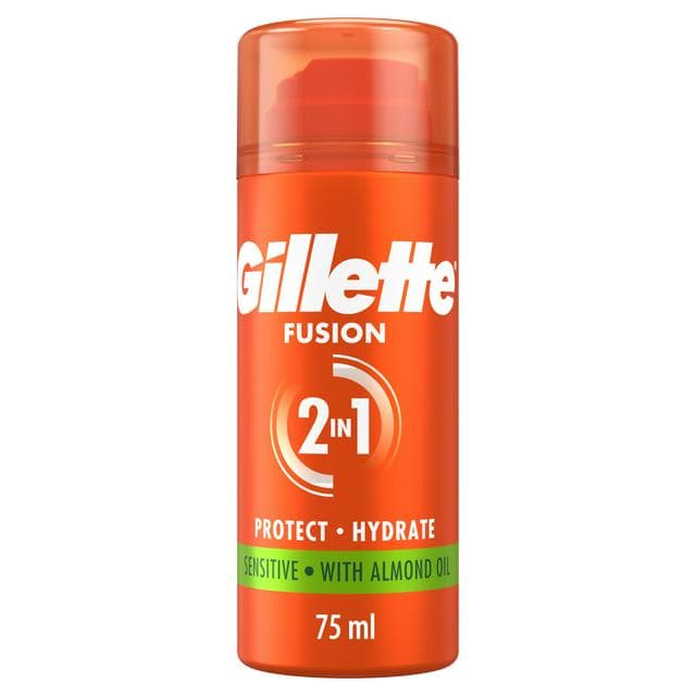 Gillette Fusion Travel Shaving Gel, Sensitive 75ml - gallery image 1