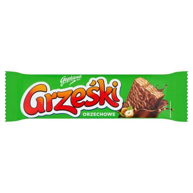 Goplana Grzeski Milk Chocolate Coated Wafer Bar with Hazelnut Cream 36g - gallery image 1