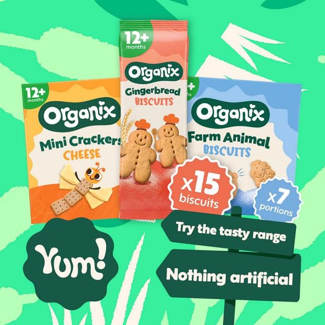 Organix Mini Cheese Crackers Toddler Snacks Multipack 12 months+ 4x20g - gallery image 4