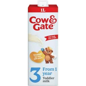 Cow & Gate 3 Toddler Milk Formula Liquid 1+ Years Ready To Feed 1L