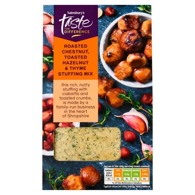 Sainsbury's Roasted Chestnut, Toasted Hazelnut & Thyme Stuffing Mix, Taste the Difference 110g - gallery image 1