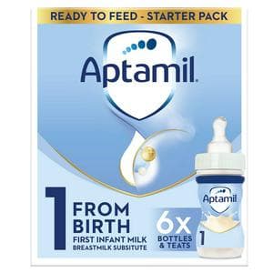 Aptamil 1 First Infant Baby Milk Formula Liquid Starter Pack From Birth Ready To Feed 6x70ml