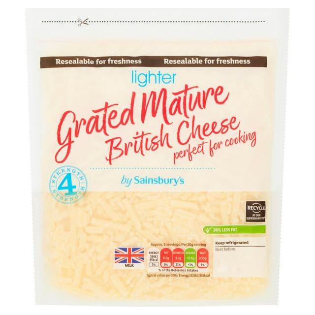 Sainsbury's Lighter Mature Grated Cheese 250g - gallery image 1