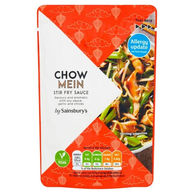 Sainsbury's Chow Mein Stir Fry Sauce 120g - gallery image 1