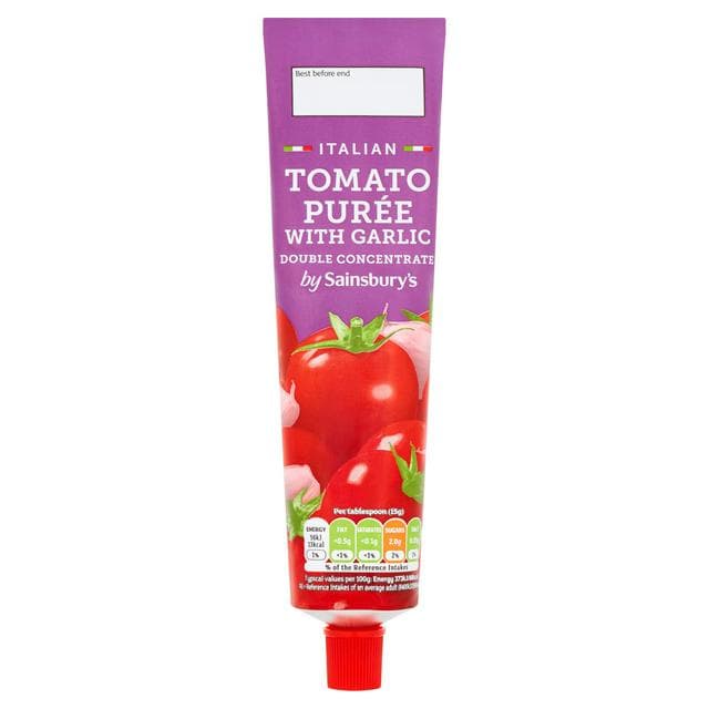 Sainsbury's Tomato Puree With Garlic 200g - gallery image 1