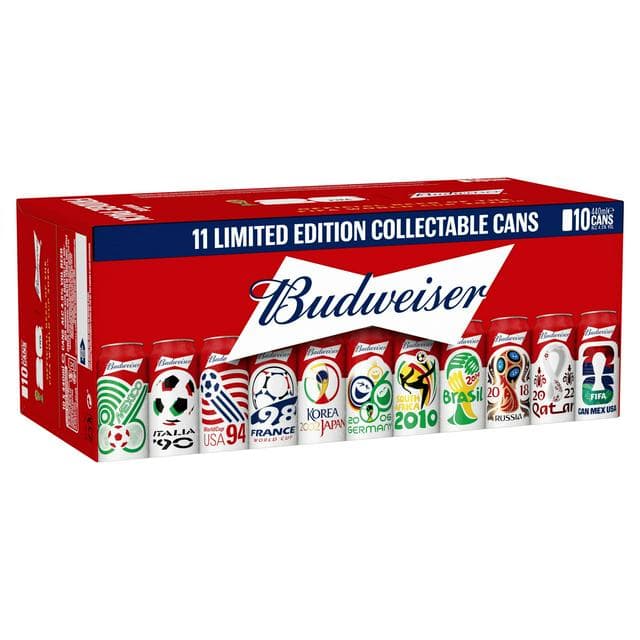 Budweiser Lager Beer Cans 10x440ml - gallery image 1