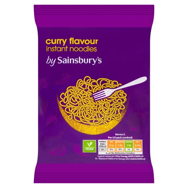 Sainsbury's Curry Flavour Instant Noodles 90g - gallery image 1