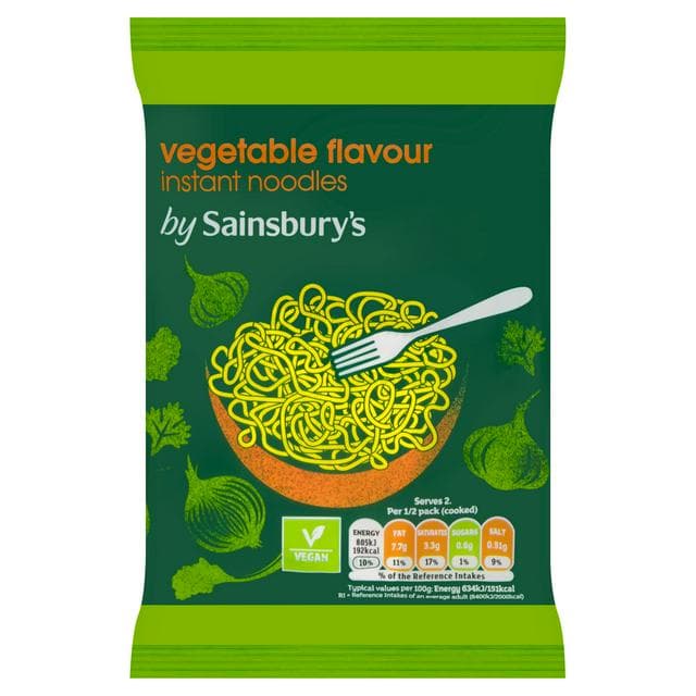 Sainsbury's Vegetable Flavour Instant Noodles 90g - gallery image 1