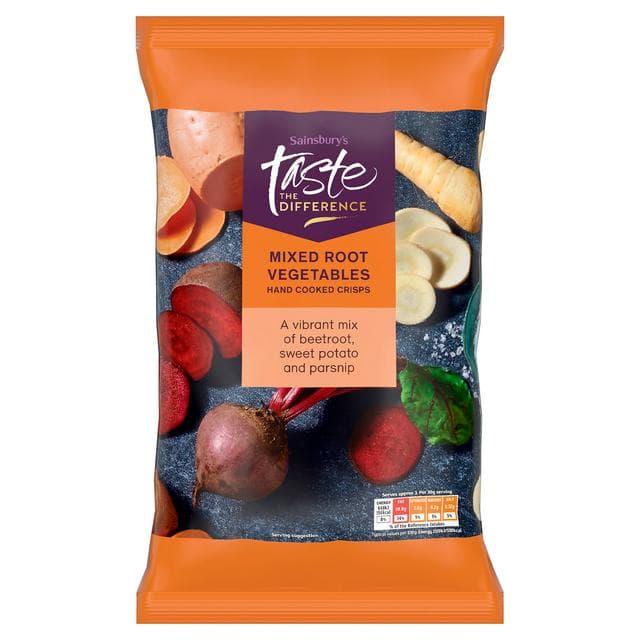 Sainsbury's Vegetable Crisps, Taste the Difference 100g - gallery image 1